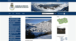 Desktop Screenshot of comune.gressan.ao.it
